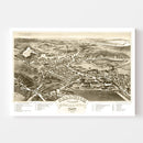 Vintage Map of Sandwich Village, Massachusetts 1884