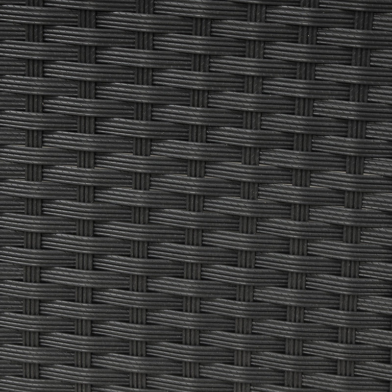 6-Piece Patio Furniture Set Outdoor Sectional Sofa with Glass Table, Ottomans for Pool, Backyard, Lawn (Black)