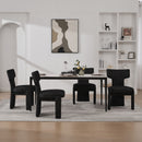 Armless Curved Back Accent Chairs by Unique Piece Furniture