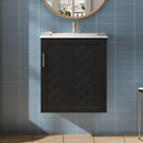 Modern Wall Mounted Bathroom Cabinet With Side Shelf And Ceramic Sink by HouseOfZazla