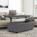 Hamilton - Upholstered Lift Top Rectangular Storage Ottoman by HouseOfZazla