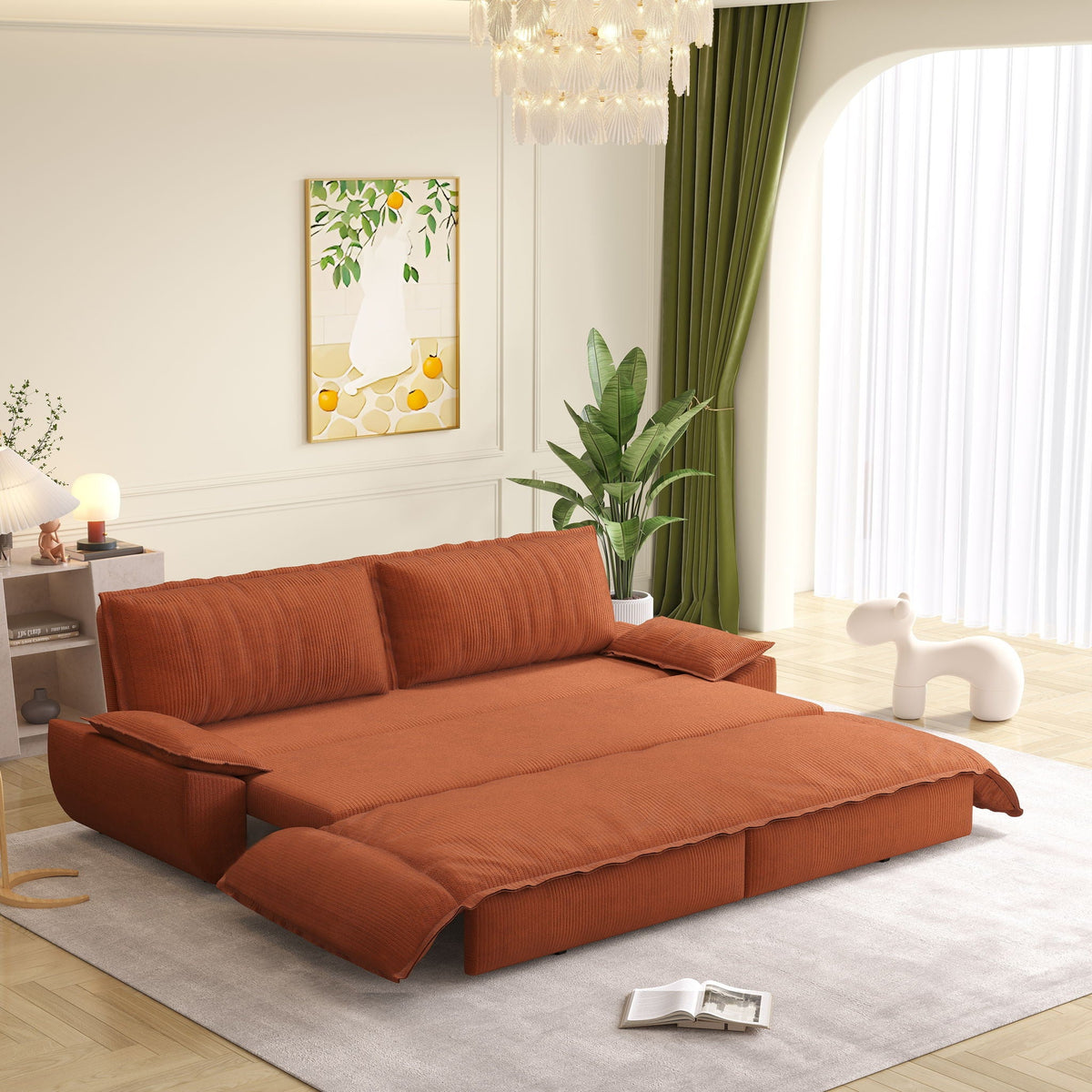 Queen Pull Out Sofa Bed, 3 In 1 Convertible Sleeper Sofa, photo 7 of 13
