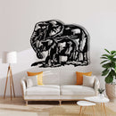 Elephant Family Metal Wall Art