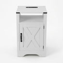 Farmhouse Nightstand, Charging Station & Storage by HouseOfZazla