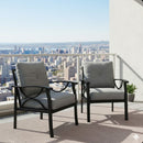 All-Weather Armchairs With Cushions, Modern Sculptural Design (Set of 2) by HouseOfZazla