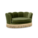 Clara 34.5" Scalloped Pet Sofa Bed - Medium, Olive