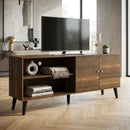 Amidon - TV Stand, With 2 Storage Shelves And 1 Cabinet by Unique Piece Furniture