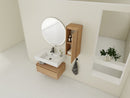 30-Inch Wall-Mounted Bathroom Vanity with Resin Sink and Side Cabinet by HouseOfZazla
