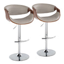 Symphony - Mid Century Modern Adjustable Barstool & Swivel With Rounded T Footrest (Set of 2) by HouseOfZazla
