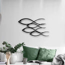 Fish Family Metal Wall Art