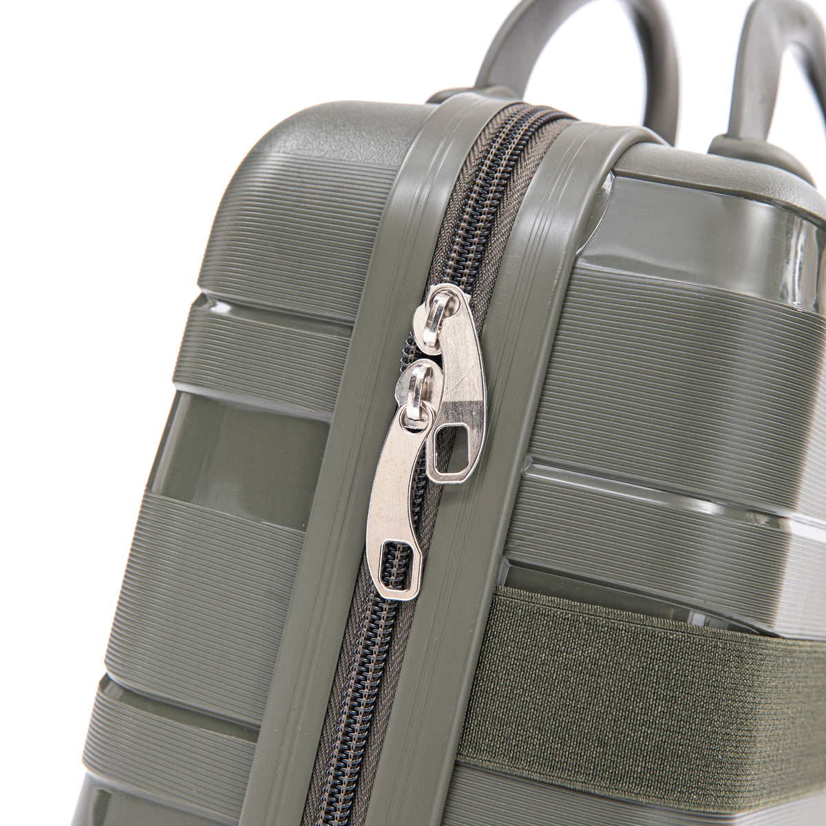4 Piece Set Spinner Wheel Luggage with Cosmetic Case in Green, photo 2 of 10