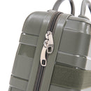 4 Piece Set Spinner Wheel Luggage with Cosmetic Case in Green