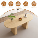 Oval Dining Table With Wood Strip Base by HouseOfZazla