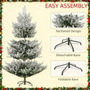 Flocked Hinged Christmas Tree