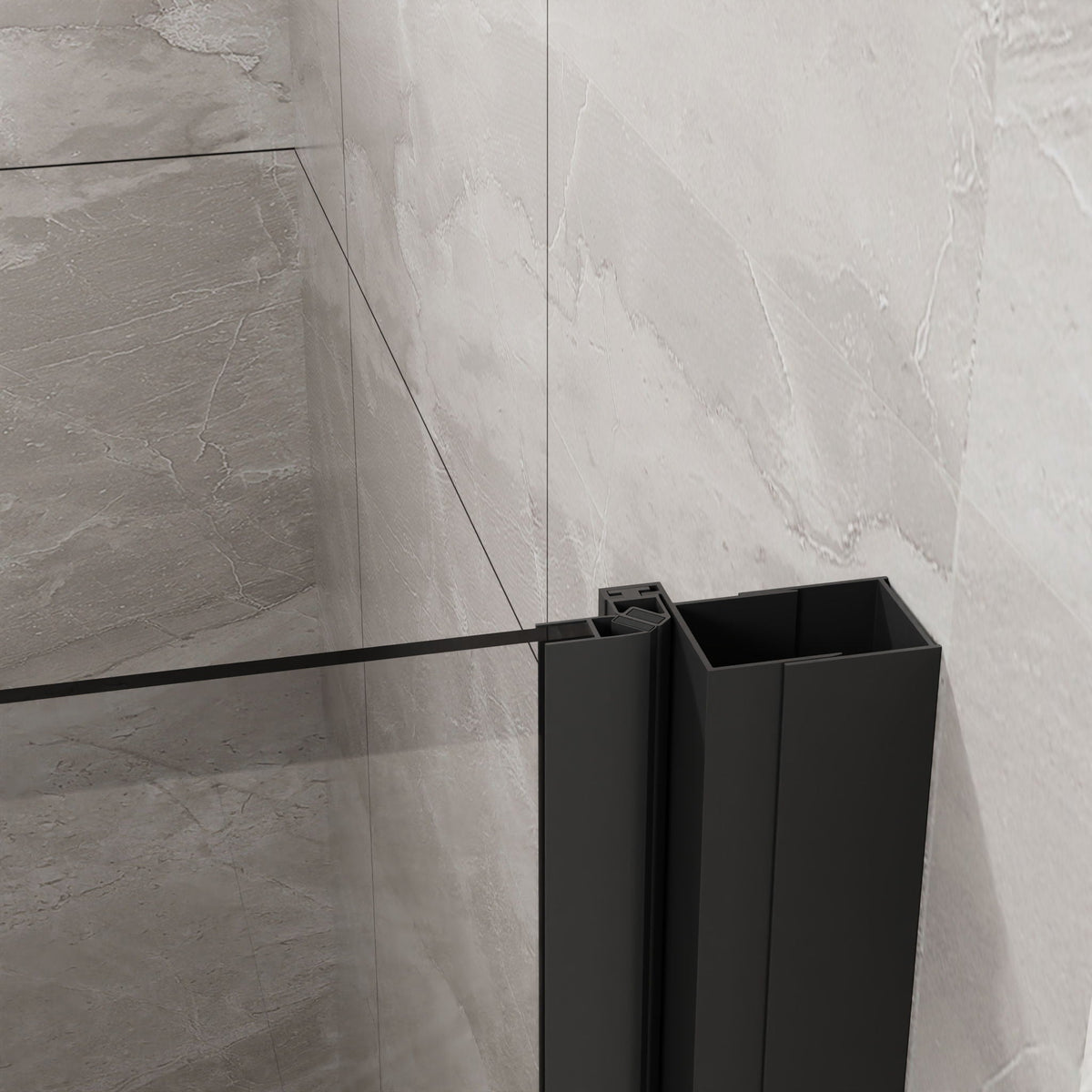 Pivot Shower Door, Tempered Glass, Semi Frameless, photo 8 of 16