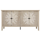 Modern Storage Cabinet With 4 Doors & Adjustable Shelves