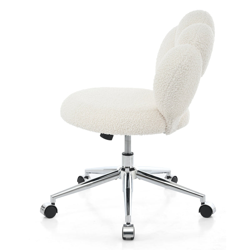 360Swivel Height Adjustable,Swivel Chair,Teddy fabric,home office chair