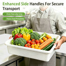 Commercial Meat Tubs with Lids - 6-Pack