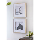 Wall Art Horse Animal Printing, Wall Decor Accent (Set of 2) - Golden / White by Unique Piece Furniture