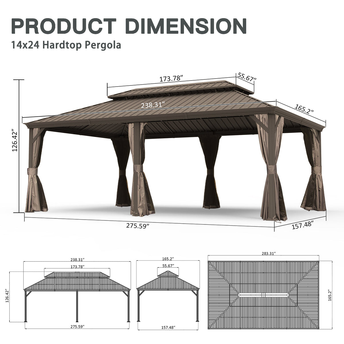 14' X 24' Hardtop Gazebo, photo 5 of 10