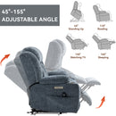 Chenille Power Lift Recliner Chair with Massage & Heating