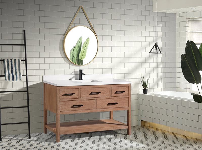 Betty 55" Bathroom Vanity Weathered Brown