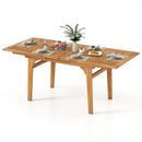 55 Inch Patio Dining Table Expandable for 6-8 People with Umbrella Hole by LJGDeals