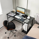 55 Inch Computer Desk with 4 Power Outlets and CPU Stand by DirectDeals