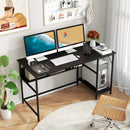 55 Inch Computer Desk with 4 Power Outlets and CPU Stand by DirectDeals
