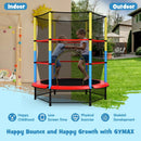 55 Inch Mini Trampoline for Kids with Safety Enclosure Net for Indoor Outdoor by LJGDeals