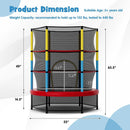 55 Inch Mini Trampoline for Kids with Safety Enclosure Net for Indoor Outdoor by LJGDeals