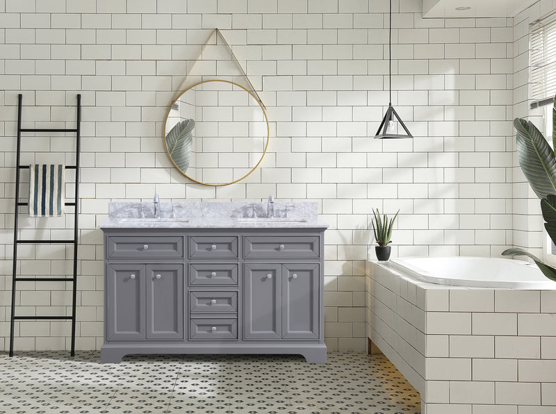 South Bay 55" Bathroom Vanity Gray