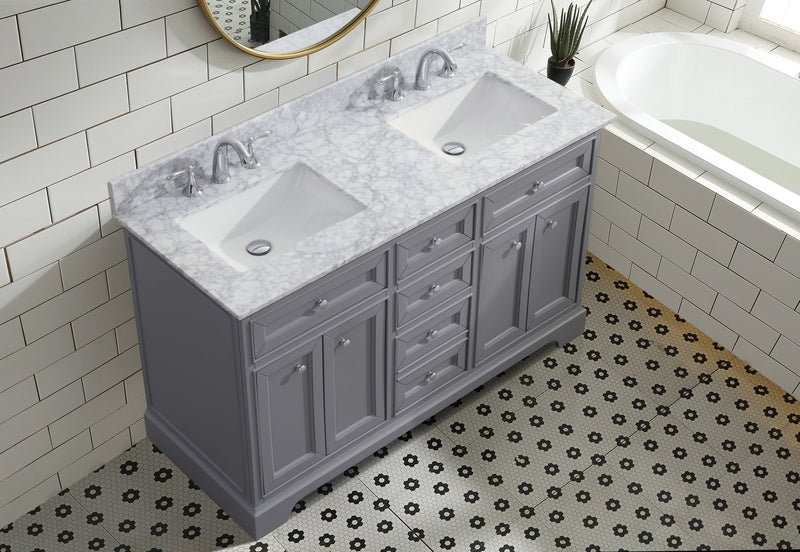 South Bay 55" Bathroom Vanity Gray