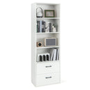 6-Tier Tall Freestanding Bookshelf with 4 Open Shelves and 2 Drawers by DirectDeals