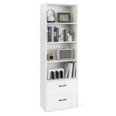 6-Tier Tall Freestanding Bookshelf with 4 Open Shelves and 2 Drawers by LJGDeals