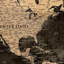 Personalized Push Pin World Map Canvas Print – Custom Framed