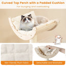 55.5 Inches Tall Wooden Cat Tree with Washable Plush Cushions for Indoor Cats by LJGDeals