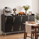 55" Buffet Cabinet with 4 Doors and Metal Legs by LJGDeals