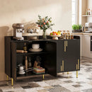 55" Buffet Cabinet with 4 Doors and Metal Legs by LJGDeals