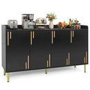 55" Buffet Cabinet with 4 Doors and Metal Legs by LJGDeals