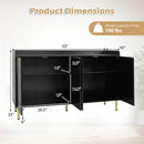 55" Buffet Cabinet with 4 Doors and Metal Legs by LJGDeals