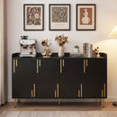 55" Buffet Cabinet with 4 Doors and Metal Legs by DirectDeals