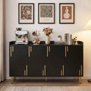 55" Buffet Cabinet with 4 Doors and Metal Legs by LJGDeals