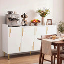 55" Buffet Cabinet with 4 Doors and Metal Legs by LJGDeals