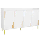 55" Buffet Cabinet with 4 Doors and Metal Legs by LJGDeals