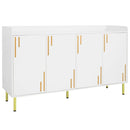 55" Buffet Cabinet with 4 Doors and Metal Legs by DirectDeals