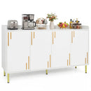 55" Buffet Cabinet with 4 Doors and Metal Legs by LJGDeals