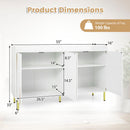 55" Buffet Cabinet with 4 Doors and Metal Legs by DirectDeals