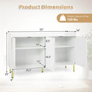 55" Buffet Cabinet with 4 Doors and Metal Legs by LJGDeals