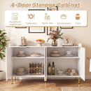 55" Buffet Cabinet with 4 Doors and Metal Legs by LJGDeals